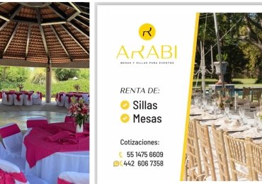 Renta de sillas y mesas para fiesta