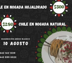 Chile en nogada CJ Gastronomía