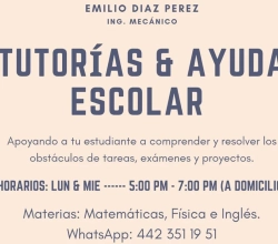 Tutorías Mate, física e inglés